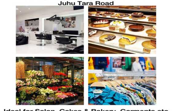 580 sq ft Shop / Space for Rent in Shopping Centre on Juhu Tara Road Suitable for Beauty Parlour, Cake Shop Offie etc